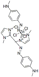 CAS 登录号：67846-03-1， 二[1,3-二甲基-2-[[4-(甲基氨基)苯基]偶氮]-1H-咪唑鎓]四氯锌酸盐