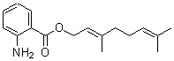 CAS 登录号：67874-69-5， 3,7-二甲基-(2E)-2,6-辛二烯-1-醇 1-(2-氨基苯甲酸酯)