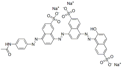 CAS#: 67906-46-1, Trisodium 8-[[4-[(4-Acetamidophenyl)Azo]-7-Sulphonatonaphthyl]Azo]-5-[(2-Hydroxy-6-Sulphonatonaphthyl)Azo]Naphthalene-2-Sulphonate