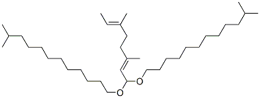 CAS#: 67923-86-8, 1,1'-[(3,6-Dimethyl-2,6-Octadienylidene)Bis(Oxy)]Bisisotridecane