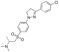 CAS#: 67936-16-7, 2-[[4-[3-(4-Chlorophenyl)-4,5-Dihydro-1H-Pyrazol-1-Yl]Phenyl]Sulphonyl]-N,N-Dimethyl-1-Methylethylamine