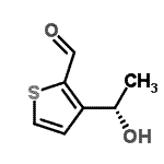 CAS 登录号：679420-10-1， 3-[(1S)-1-羟基乙基]-2-噻吩甲醛