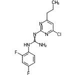 CAS#: 680214-82-8, 2-(4-Chloro-6-propyl-2-pyrimidinyl)-1-(2,4-difluorophenyl)guanidine