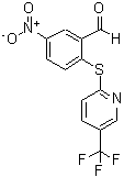 CAS 登录号：680579-40-2， 5-硝基-2-{[5-(三氟甲基)-2-吡啶基]硫基}苯甲醛