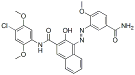 CAS#: 68110-26-9, 4-[[5-(Aminocarbonyl)-2-Methoxyphenyl]Azo]-N-(4-Chloro-2,5-Dimethoxyphenyl)-3-Hydroxynaphthalene-2-Carboxamide