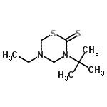 CAS#: 681218-42-8, 5-Ethyl-3-(2-methyl-2-propanyl)-1,3,5-thiadiazinane-2-thione