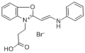 CAS 登录号：68123-41-1， 2-(2-苯胺基乙烯基)-3-(2-羧基乙基)苯并恶唑鎓溴化物