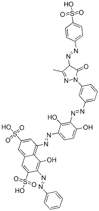 CAS 登录号：68134-18-9， 4-[[3-[[3-[[4,5-二氢-3-甲基-5-氧代-4-[(4-磺基苯基)偶氮]-1H-吡唑]-1-基]苯基]偶氮]-2,4-二羟基苯基]偶氮]-5-羟基-6-(苯基偶氮)-2,7-萘二磺酸