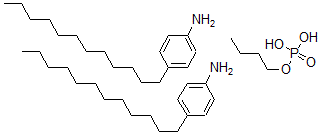 CAS 登录号:68170-23-0, 丁基磷酸二氢酯与 4-十二烷基苯胺(1:2)化合物
