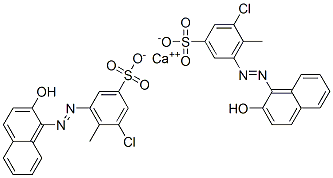 CAS 登录号：68189-24-2， 二[2-氯-6-[(2-羟基-1-萘基)偶氮]甲苯-4-磺酸]钙