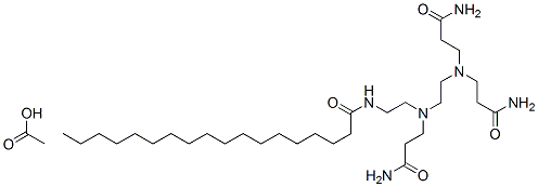CAS 登录号：68214-48-2， N-[2-[(3-氨基-3-氧代丙基)[2-[二(3-氨基-3-氧代丙基)氨基]乙基]氨基]乙基]硬脂酰胺单乙酸盐