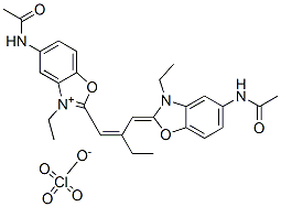 CAS#: 68239-68-9, 5-(Acetamido)-2-[2-[[5-(Acetamido)-3-Ethyl-3H-Benzoxazol-2-Ylidene]Methyl]But-1-Enyl]-3-Ethylbenzoxazolium Perchlorate
