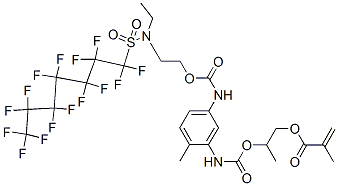 CAS#: 68298-73-7, 2-[[[[5-[[[2-[Ethyl[(Pentadecafluoroheptyl)Sulphonyl]Amino]Ethoxy]Carbonyl]Amino]-2-Methylphenyl]Amino]Carbonyl]Oxy]Propyl Methacrylate