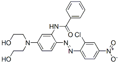 CAS 登录号：68310-06-5， N-[5-[二(2-羟基乙基)氨基]-2-[(2-氯-4-硝基苯基)偶氮]苯基]苯甲酰胺