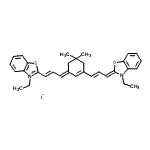 CAS#: 68339-70-8, 3-Ethyl-2-[(1E,3E)-3-{3-[(1E,3Z)-3-(3-ethyl-1,3-benzothiazol-2(3H)-ylidene)-1-propen-1-yl]-5,5-dimethyl-2-cyclohexen-1-ylidene}-1-propen-1-yl]-1,3-benzothiazol-3-ium iodide