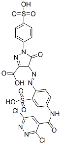 CAS#: 68399-88-2, 4-[[4-[[(3,6-Dichloropyridazin-4-Yl)Carbonyl]Amino]-2-Sulphophenyl]Azo]-4,5-Dihydro-5-Oxo-1-(4-Sulphophenyl)-1H-Pyrazole-3-Carboxylic Acid
