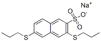 CAS 登录号:68444-02-0, 3,6-二(丙硫基)萘-2-磺酸钠