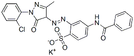 CAS#: 68444-07-5, Potassium 4-Benzamido-2-[[1-(2-Chlorophenyl)-4,5-Dihydro-3-Methyl-5-Oxo-1H-Pyrazol-4-Yl]Azo]Benzenesulphonate