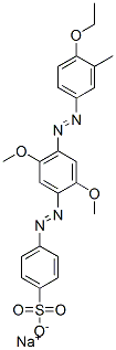 CAS 登录号：68444-09-7， 4-[[4-[(4-乙氧基-M-甲苯基)偶氮]-2,5-二甲氧基苯基]偶氮]苯磺酸钠