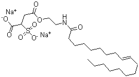 CAS 登录号：68479-64-1， 2-磺基-丁二酸单[2-[[(9Z)-1-氧代-9-十八碳烯-1-基]氨基]乙基]酯钠盐(1:2)