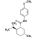 CAS 登录号：68489-09-8， (1R,2S,5R)-2-异丙基-N-(4-甲氧基苯基)-5-甲基环己烷甲酰胺