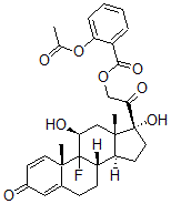 CAS#: 68497-92-7, 9-Fluoro-11beta,17,21-Trihydroxypregna-1,4-Diene-3,20-Dione 21-Acetylsalicylate
