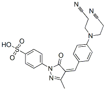 CAS#: 68541-05-9, 4-[4-[[4-[Bis(2-Cyanoethyl)Amino]Phenyl]Methylene]-4,5-Dihydro-3-Methyl-5-Oxo-1H-Pyrazol-1-Yl]Benzenesulphonic Acid
