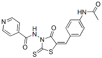 CAS#: 68710-96-3, N-[5-[4-(Acetylamino)Benzylidene]-4-Oxo-2-Thioxothiazolidin-3-Yl]-4-Pyridinecarboxamide