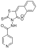 CAS 登录号：68710-98-5， N-(5-((2-氯苯基)亚甲基)-4-氧代-2-硫代-3-噻唑烷基)-4-吡啶甲酰胺