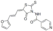 CAS#: 68748-25-4, N-[5-[3-(2-Furanyl)-2-Propenylidene]-4-Oxo-2-Thioxo-3-Thiazolidinyl]-4-Pyridinecarboxamide