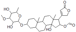 CAS#: 6875-10-1, 3beta-[(3-O-Methyl-6-Deoxy-D-Galactopyranosyl)Oxy]-16beta-(Formyloxy)-14-Hydroxy-5beta-Card-20(22)-Enolide