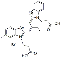CAS 登录号：68758-81-6， 3-(2-羧基乙基)-2-[2-[[3-(2-羧基乙基)-(3H)-苯并硒唑-2-亚基]甲基]丁-1-烯基]-5-甲基苯并硒唑鎓溴化物