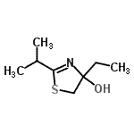 CAS#: 687970-06-5, 4-Ethyl-2-isopropyl-4,5-dihydro-1,3-thiazol-4-ol