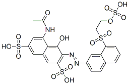CAS#: 68833-98-7, 5-(Acetylamino)-4-Hydroxy-3-[[8-[[2-(Sulfooxy)Ethyl]Sulfonyl]-2-Naphthalenyl]Azo]-2,7-Naphthalenedisulfonic Acid