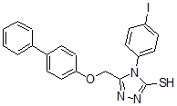 CAS 登录号:68869-51-2, 5-(4-联苯氧基甲基)-1-(4-碘苯基)-S-三唑-2-硫醇