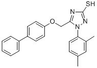 CAS 登录号:68869-54-5, 5-(4-联苯基氧基甲基)-1-(2,4-二甲基苯基)-S-三唑-2-硫醇