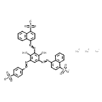 CAS#: 68877-39-4, Trisodium 4,4'-({2,4-dihydroxy-5-[(4-sulfonatophenyl)diazenyl]-1,3-phenylene}di-2,1-diazenediyl)di(1-naphthalenesulfonate)