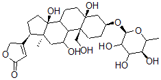 CAS#: 6891-94-7, 3beta-[(6-Deoxy-alpha-L-Mannopyranosyl)Oxy]-5,11alpha,14,19-Tetrahydroxy-5beta-Card-20(22)-Enolide