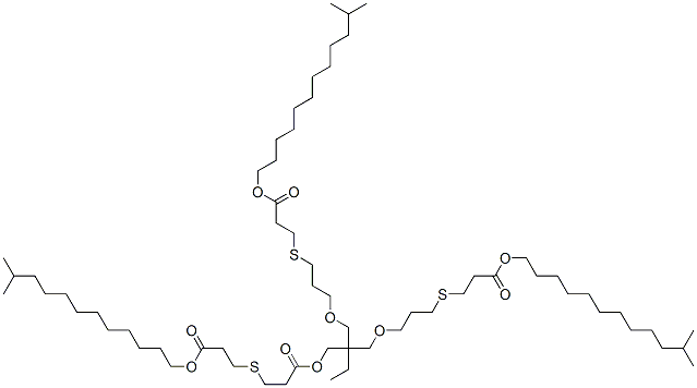 CAS#: 68928-77-8, Diisotridecyl 10-Ethyl-10-[[3-[[3-(Isotridecyloxy)-3-Oxopropyl]Thio]-1-Oxopropoxy]Methyl]-8,12-Dioxa-4,16-Dithianonadecanedioate