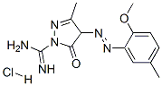 CAS#: 68936-08-3, 4,5-Dihydro-4-[(2-Methoxy-5-Methylphenyl)Azo]-3-Methyl-5-Oxo-1H-Pyrazole-1-Carboxamidine Monohydrochloride