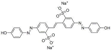CAS#: 68966-53-0, 4,4'-Bis[(4-Hydroxyphenyl)Azo]Stilbene-2,2'-Disulphonic Acid, Sodium Salt