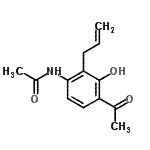 CAS 登录号：69069-03-0， N-(4-乙酰基-2-烯丙基-3-羟基苯基)乙酰胺