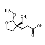 CAS#: 690993-36-3, 3-[(2S,3R)-3-Ethyl-2-methoxytetrahydro-3-furanyl]propanoic acid