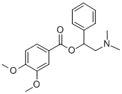 CAS 登录号:69226-70-6, 2-二甲基氨基-1-苯基乙基藜芦酸酯