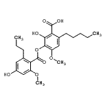 CAS#: 69563-44-6, 2-Hydroxy-3-[(4-hydroxy-2-methoxy-6-propylbenzoyl)oxy]-4-methoxy-6-pentylbenzoic acid