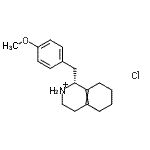 CAS#: 69735-34-8, (1R)-1-[(4-methoxyphenyl)methyl]-3,4,5,6,7,8-hexahydro-1H-isoquinolin-2-ium chloride