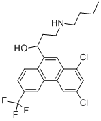 CAS 登录号:69756-48-5, 1,3-二氯-6-三氟甲基-9-菲基-3-(N-丁基)氨基丙醇
