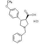 CAS 登录号：698359-62-5， (3R,4S)-1-苄基-4-(4-甲氧基苯基)-3-吡咯烷羧酸盐酸盐(1:1)