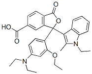CAS#: 69898-60-8, 3-[4-(Diethylamino)-2-Ethoxyphenyl]-3-(1-Ethyl-2-Methyl-1H-Indol-3-Yl)-1,3-Dihydro-1-Oxoisobenzofuran-5-Carboxylic Acid