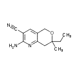CAS#: 698981-12-3, 2-Amino-7-ethyl-7-methyl-7,8-dihydro-5H-pyrano[4,3-b]pyridine-3-carbonitrile